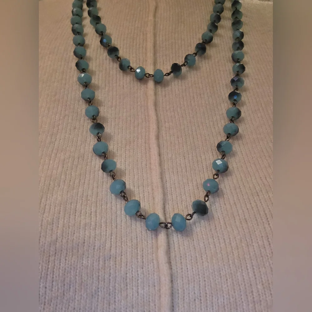 Boho Long Layering Strand, Gunmetal Statement Necklace